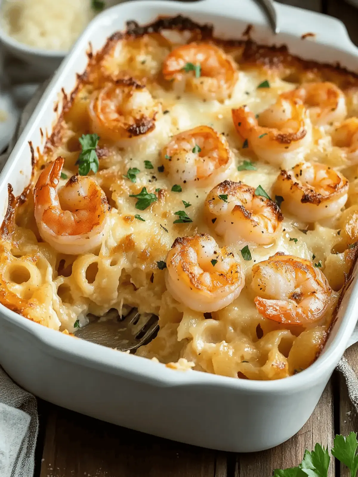 Shrimp Scampi Pasta Bake