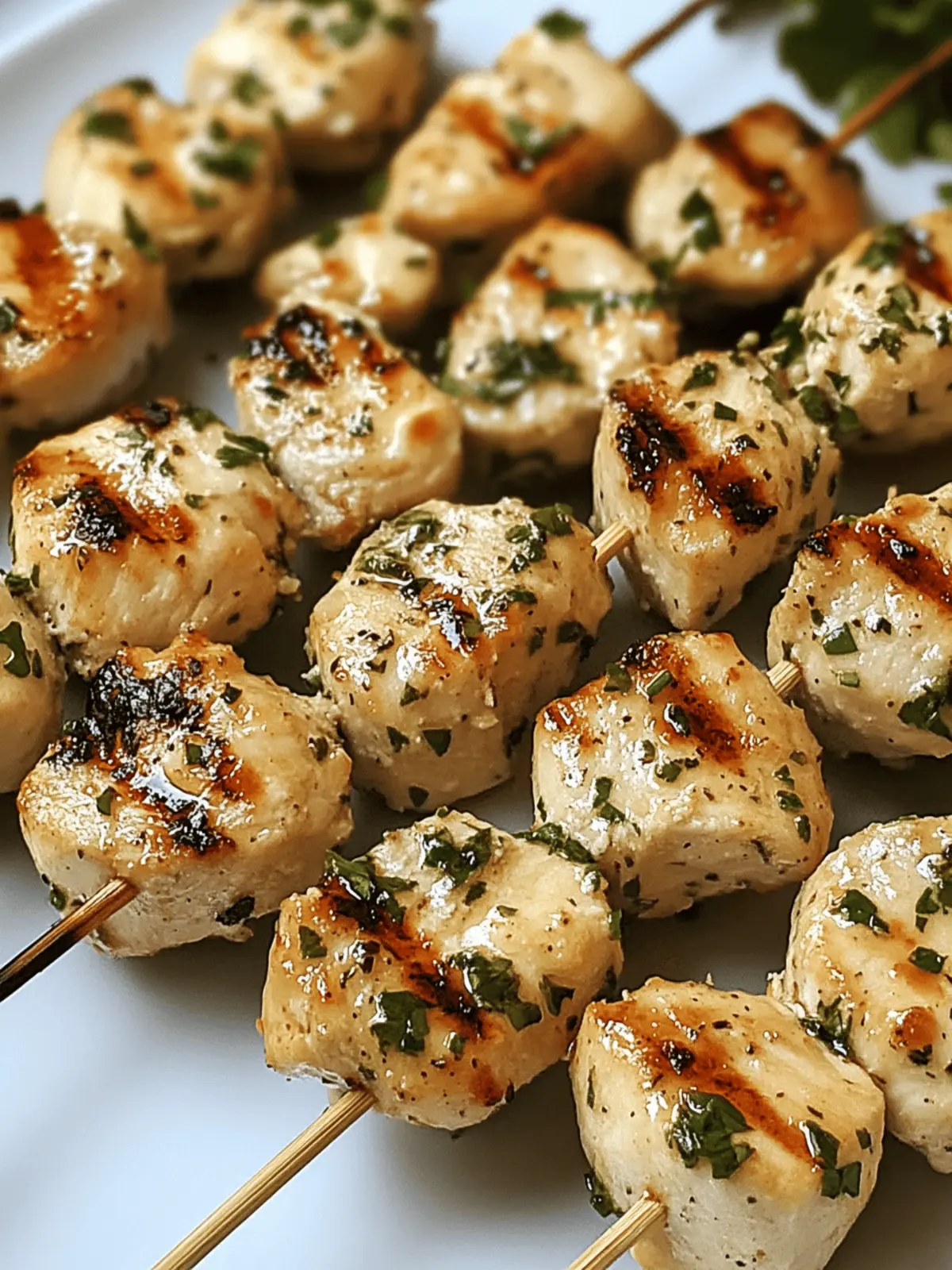 Garlic Parmesan Chicken Kebabs