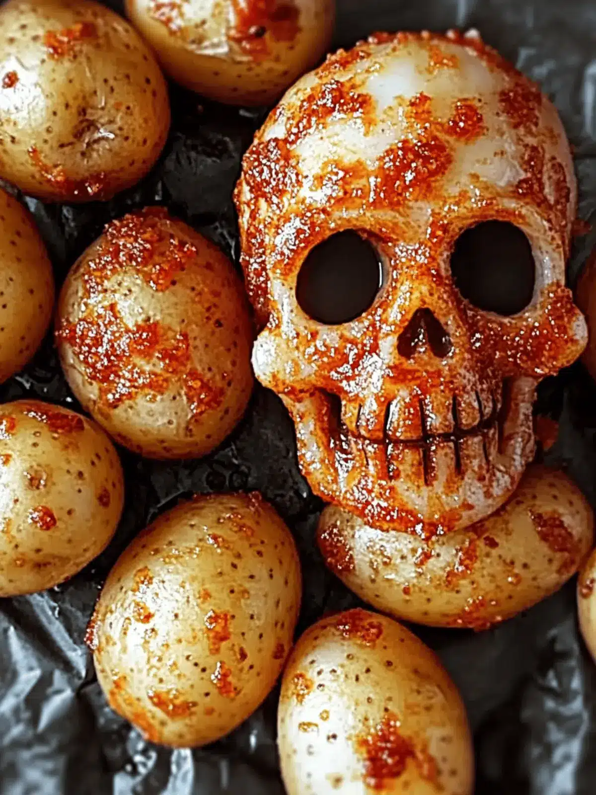 Spooky Halloween Skull Potatoes