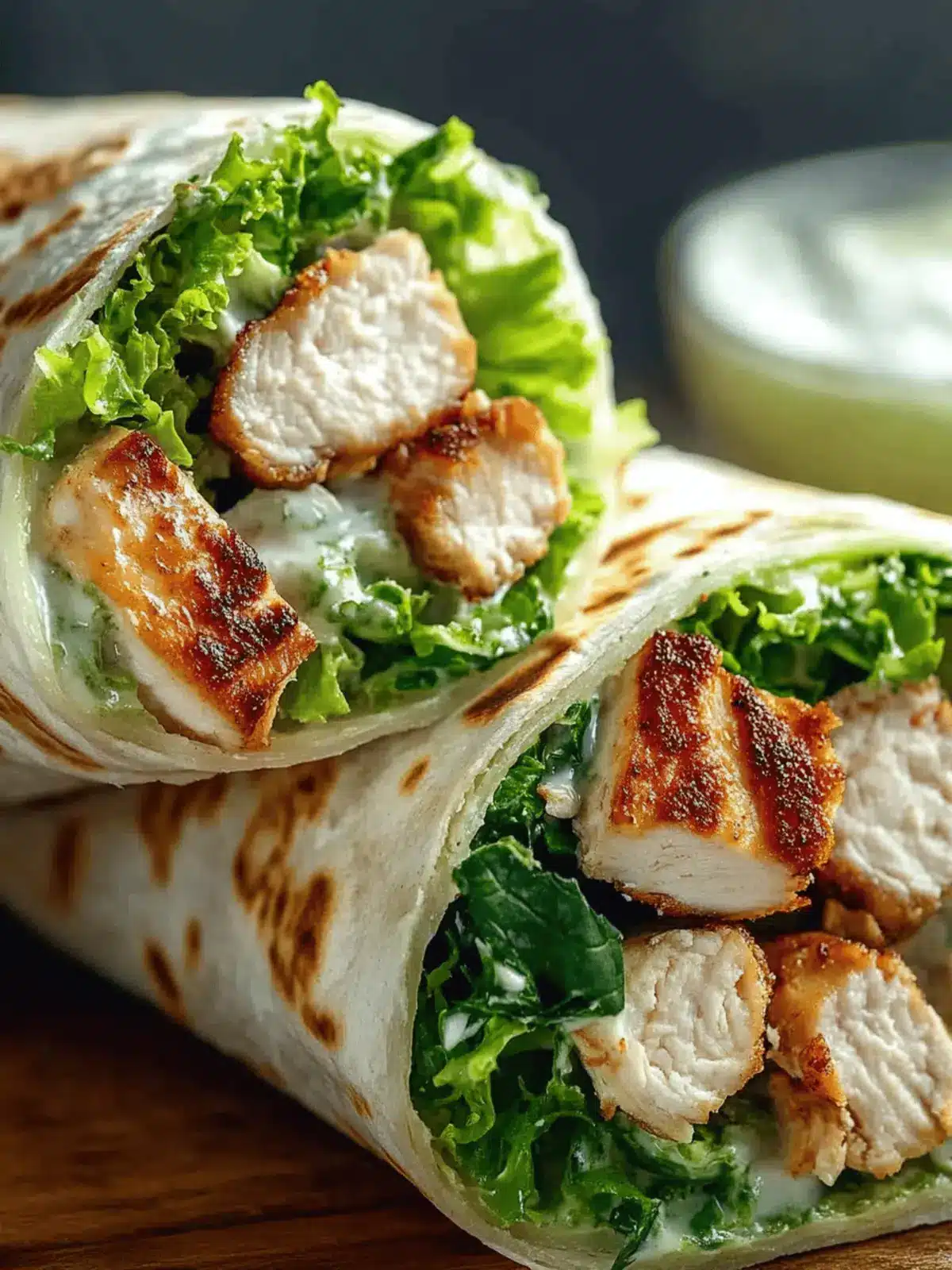 Easy Chicken Caesar Wraps Recipe