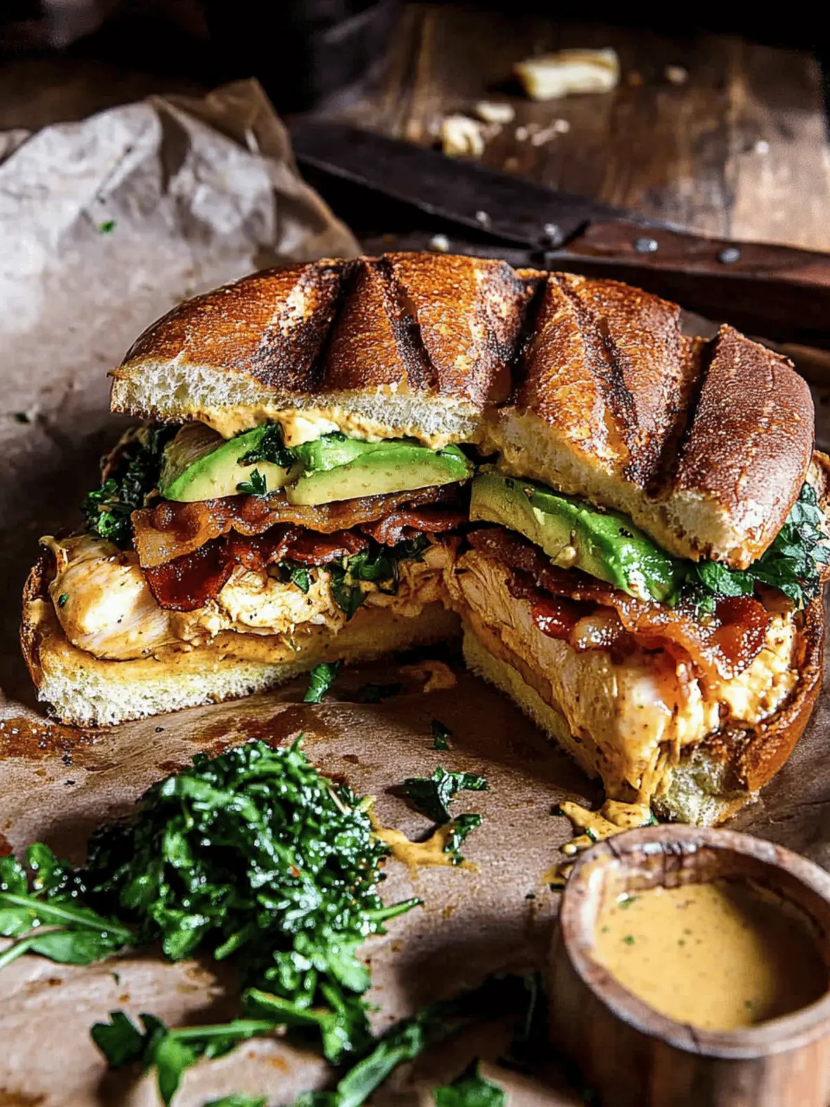 Honey Mustard Chicken, Bacon, Avocado Melt