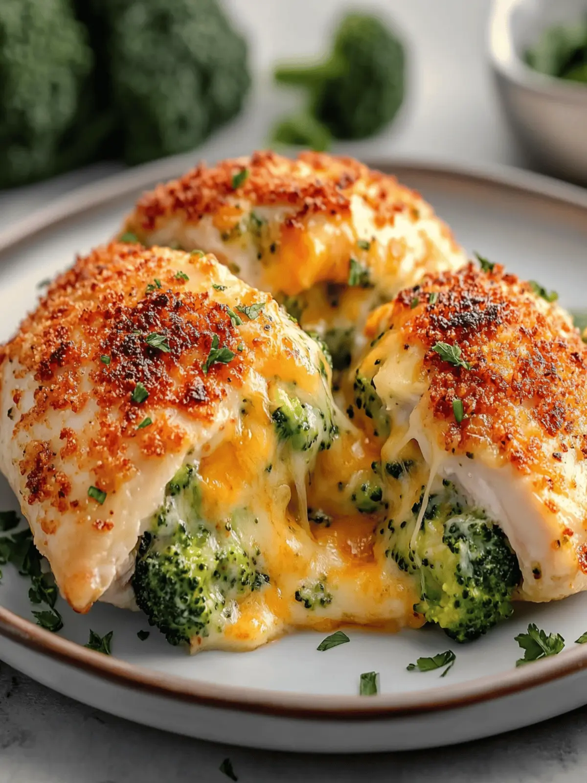 Broccoli Cheese Stuffed Chicken