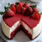 Red Velvet Strawberry Cheesecake