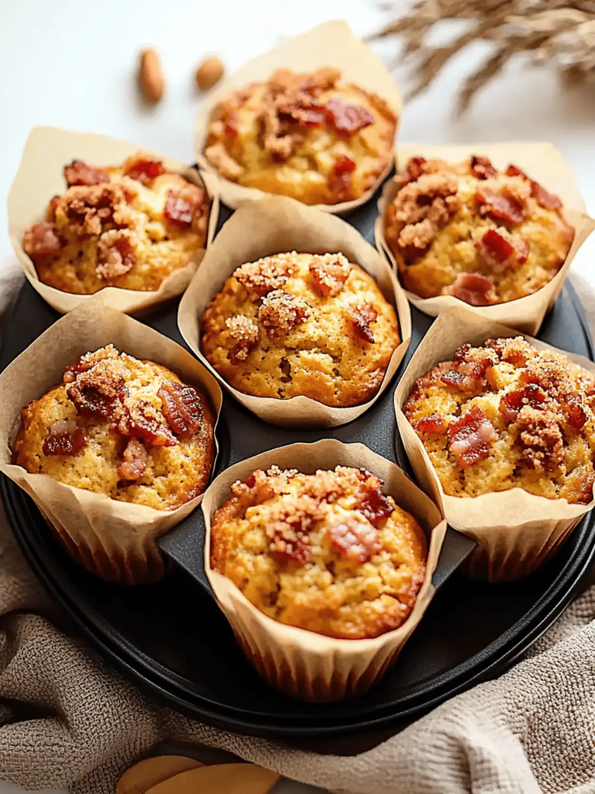 Maple Bacon Muffins with Brown Sugar Topping