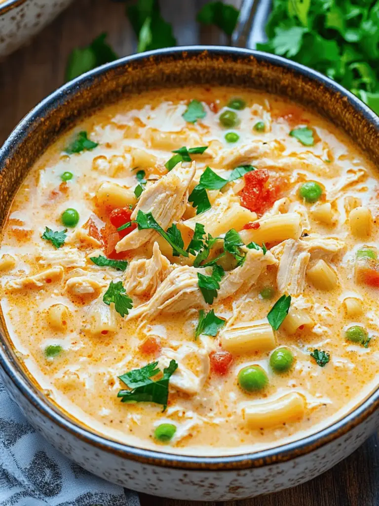 Creamy Parmesan Cajun Chicken Pasta Soup