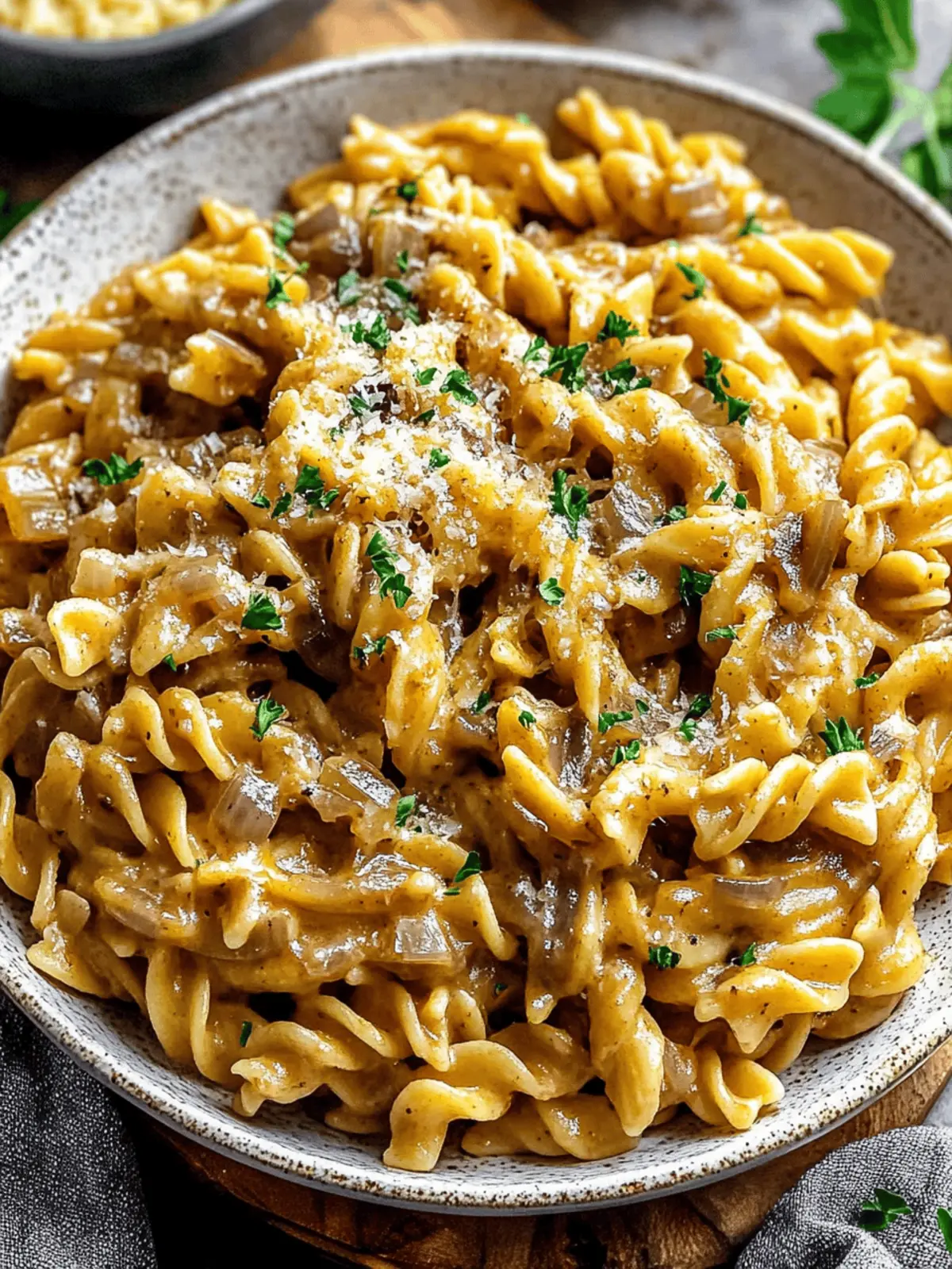 French Onion Pasta