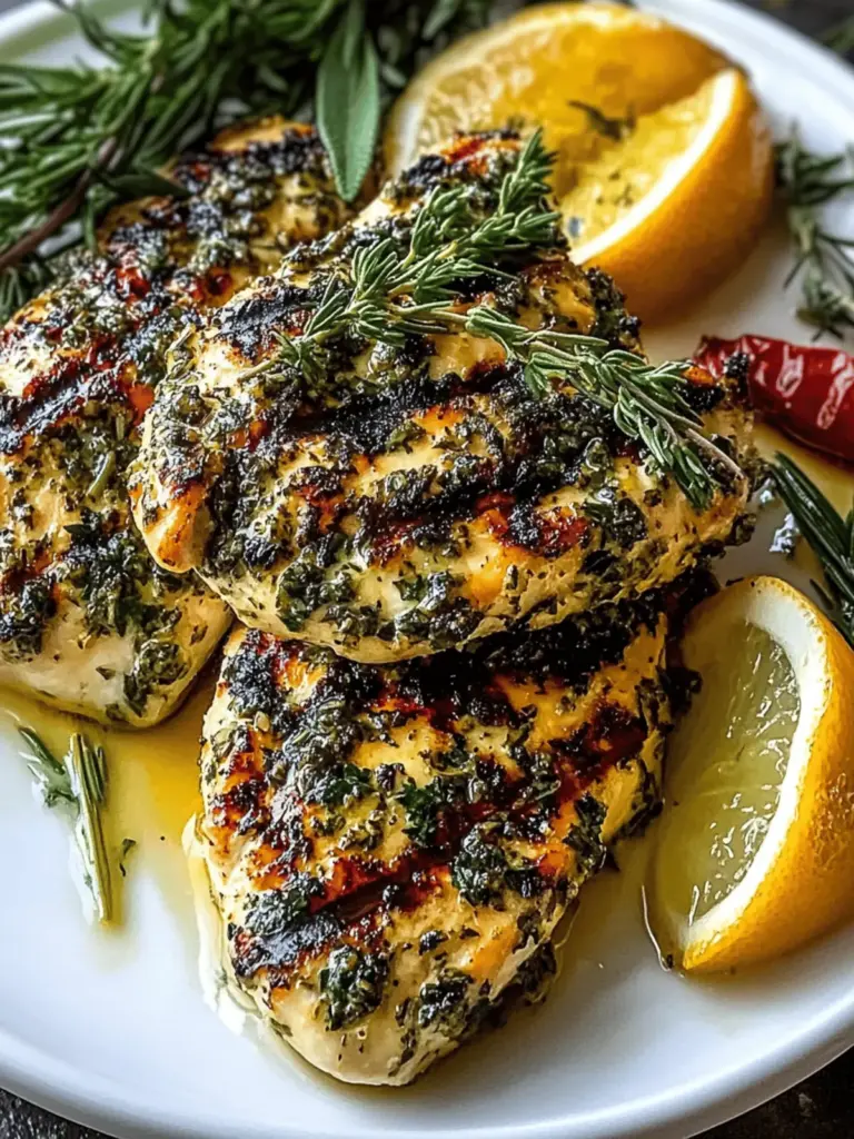 Mediterranean Herb Crusted Grilled Chicken