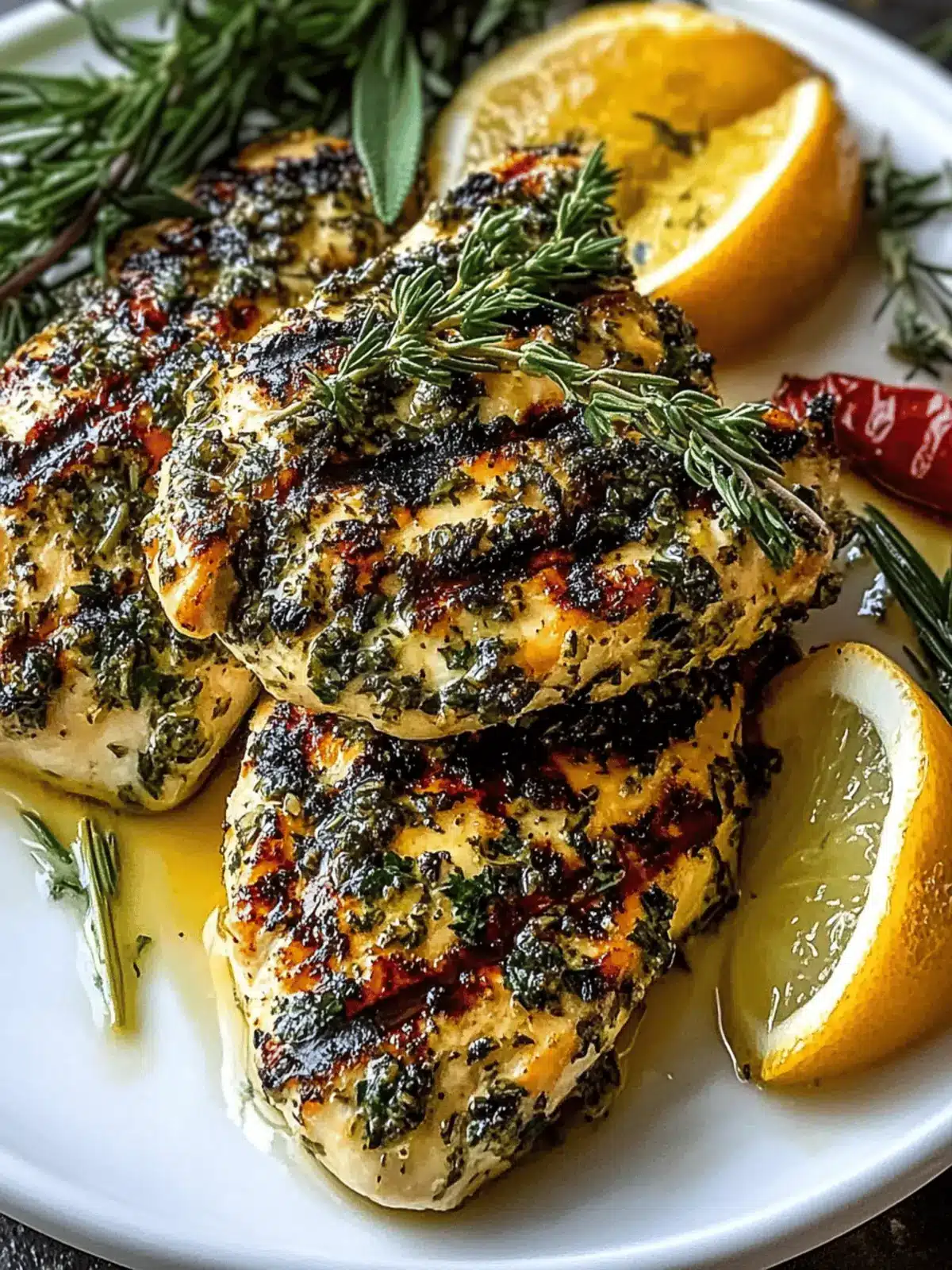 Mediterranean Herb Crusted Grilled Chicken