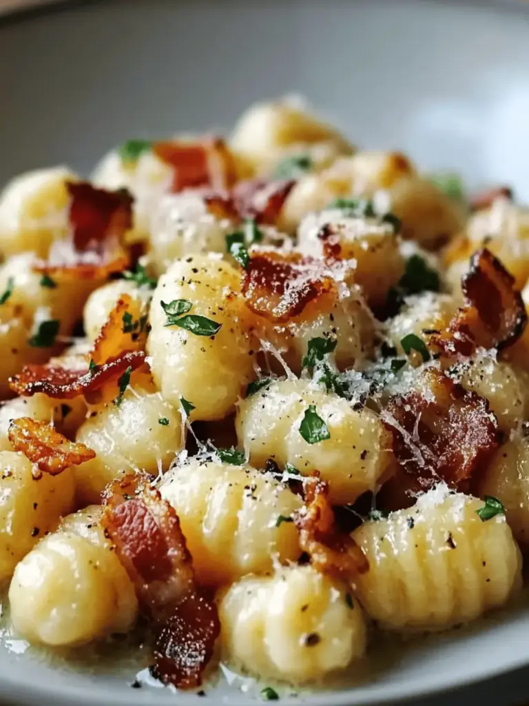Gnocchi Carbonara with Bacon & Parmesan