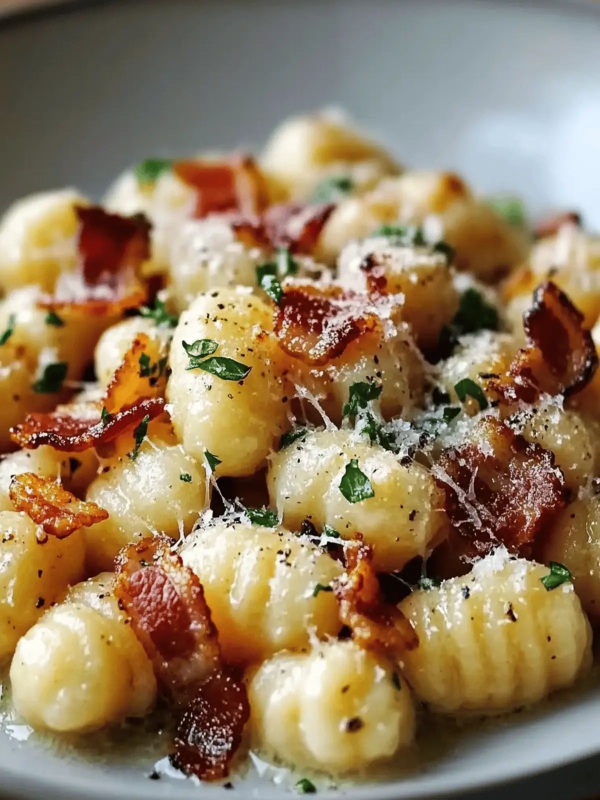 Gnocchi Carbonara with Bacon & Parmesan