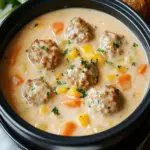 Creamy Meatball Soup with Vegetables