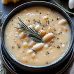Creamy Rosemary & Roasted Garlic White Bean Soup