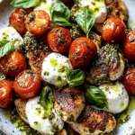Pesto Chicken Saltimbocca with Burst Tomatoes and Burrata