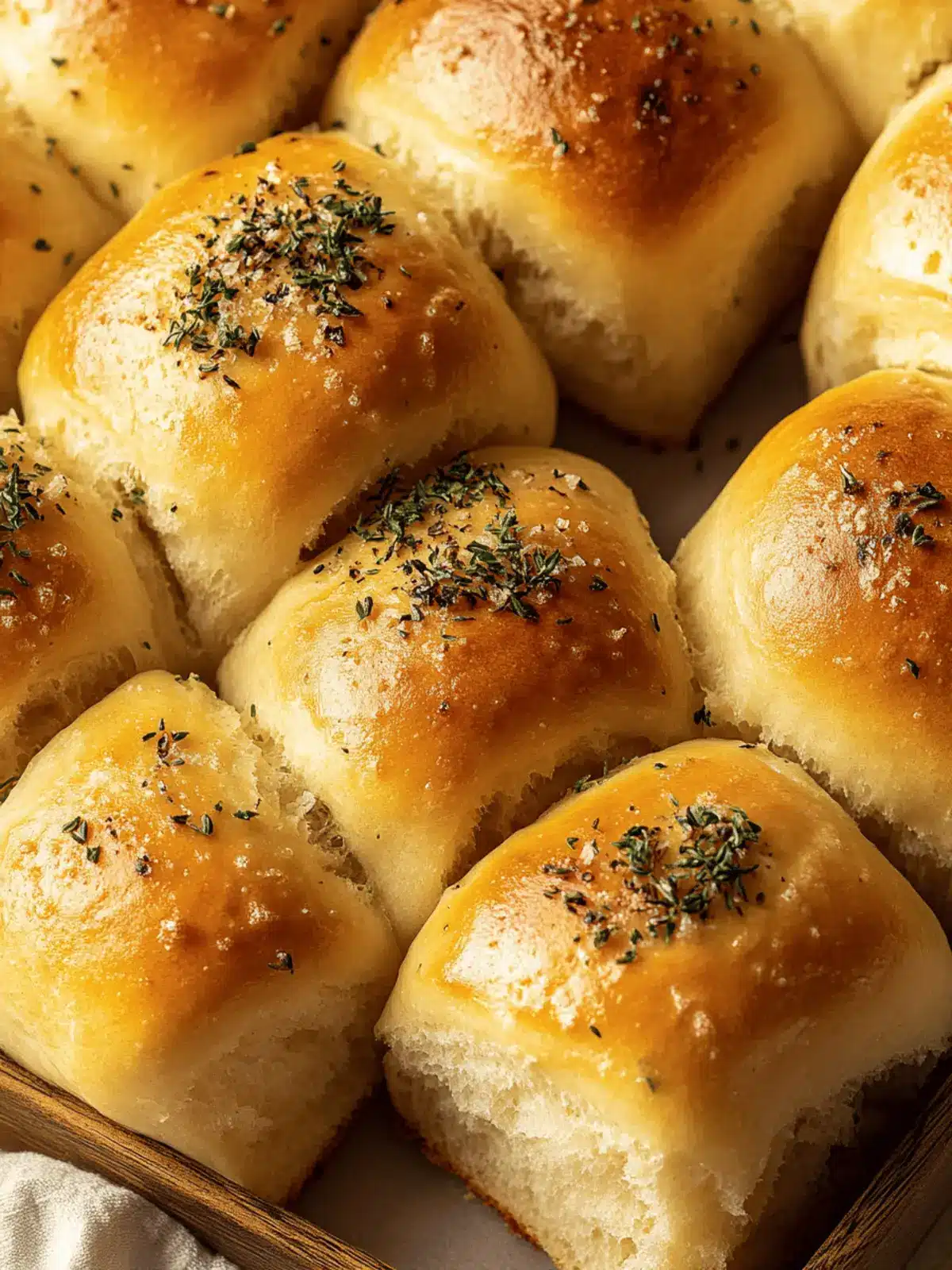 Buttery Herb Parker House Rolls : Soft, Golden, and Fresh from the Oven