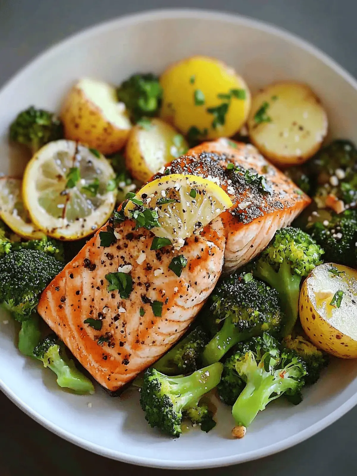 Savory Salmon, Broccoli, and Potatoes for a Quick Dinner Delight 2 Salmon Broccoli Potatoes