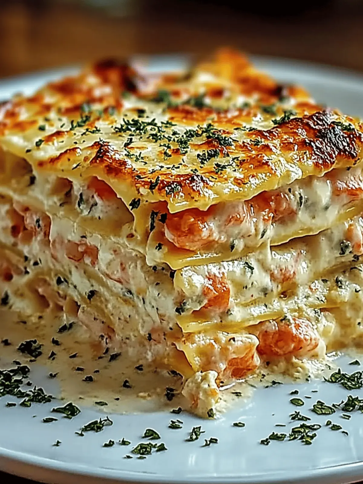 Seafood Lasagna with Shrimp and Crab