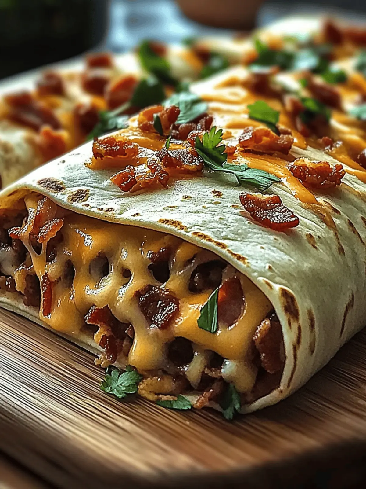 Cheesy Garlic Bacon Tortillas