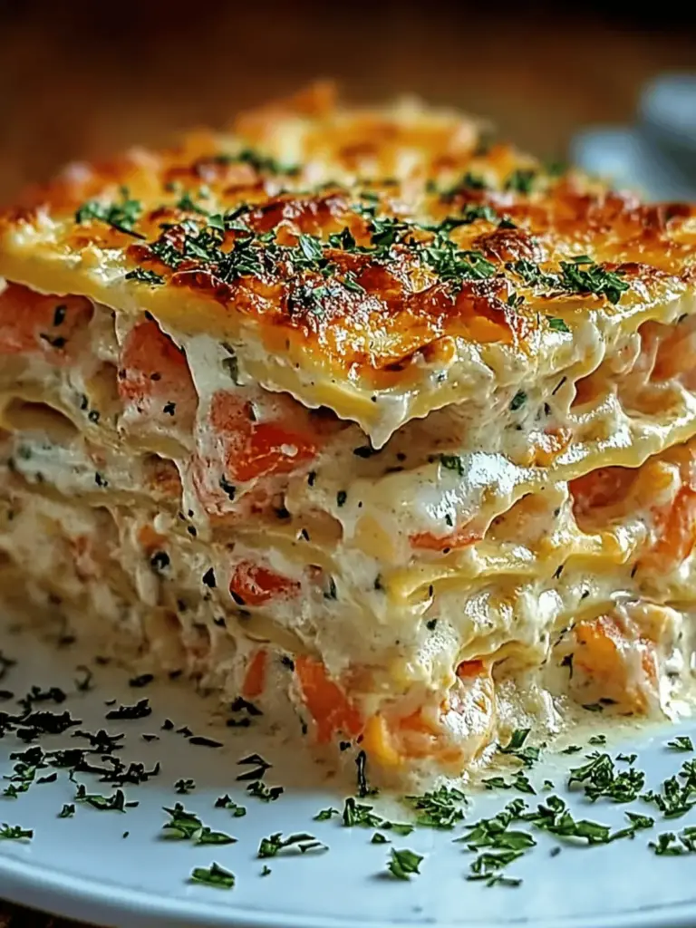Seafood Lasagna with Shrimp and Crab