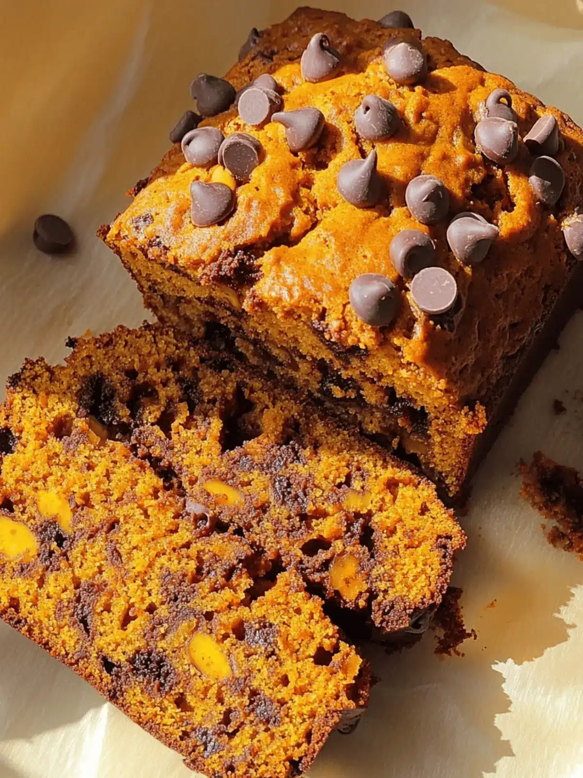 Pumpkin Banana Chocolate Chip Bread Recipe