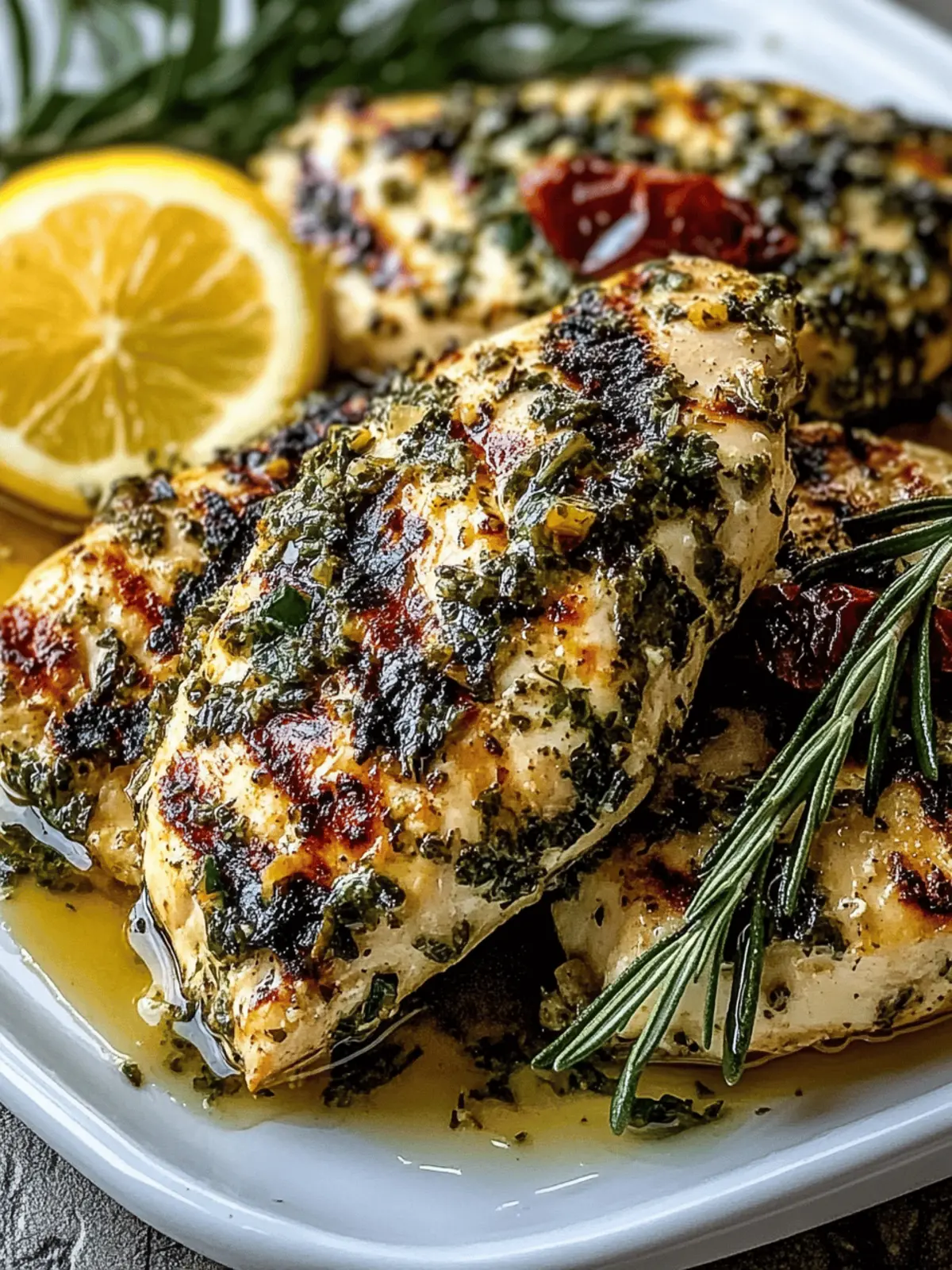 Mediterranean Herb Crusted Grilled Chicken