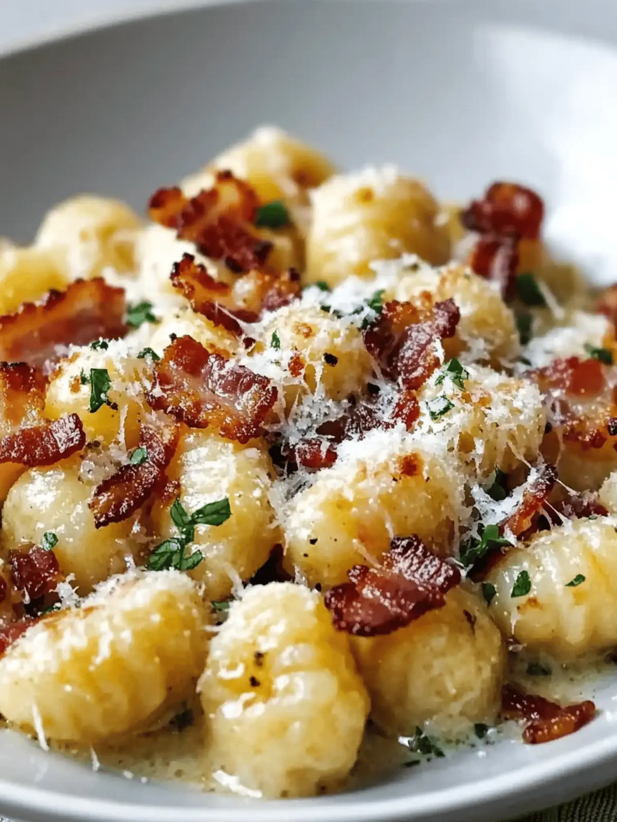 Gnocchi Carbonara with Bacon & Parmesan