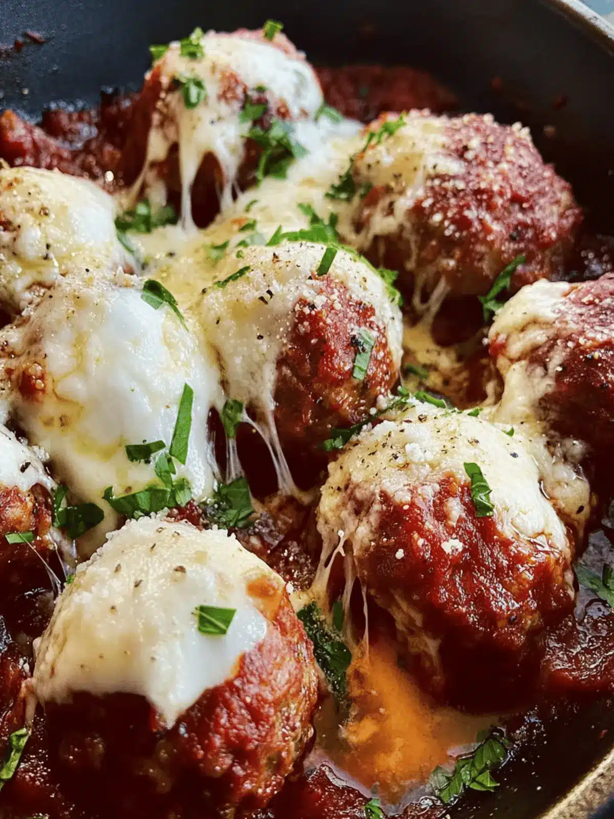 Smoked Meatballs with Burrata Cheese