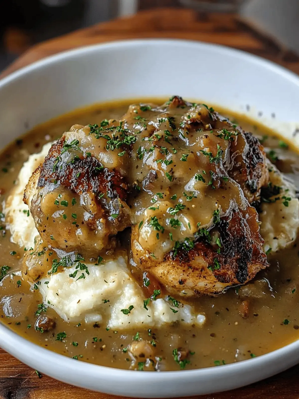 Smothered Chicken Thighs Gravy