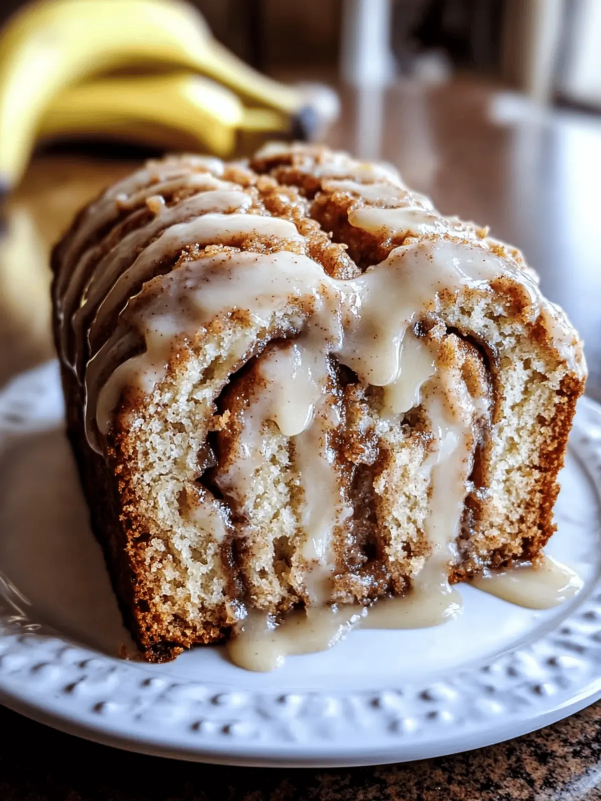 Cinnamon Roll Banana Bread