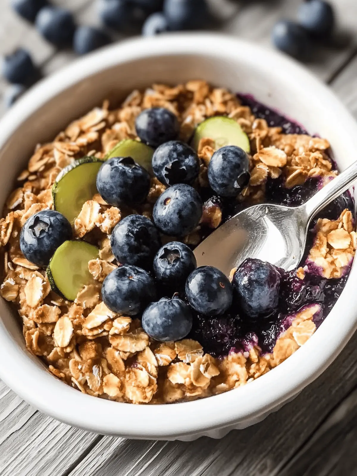 Delicious Healthy Zucchini Blueberry Baked Oatmeal for Your Mornings 2 Healthy Zucchini Blueberry Baked Oatmeal