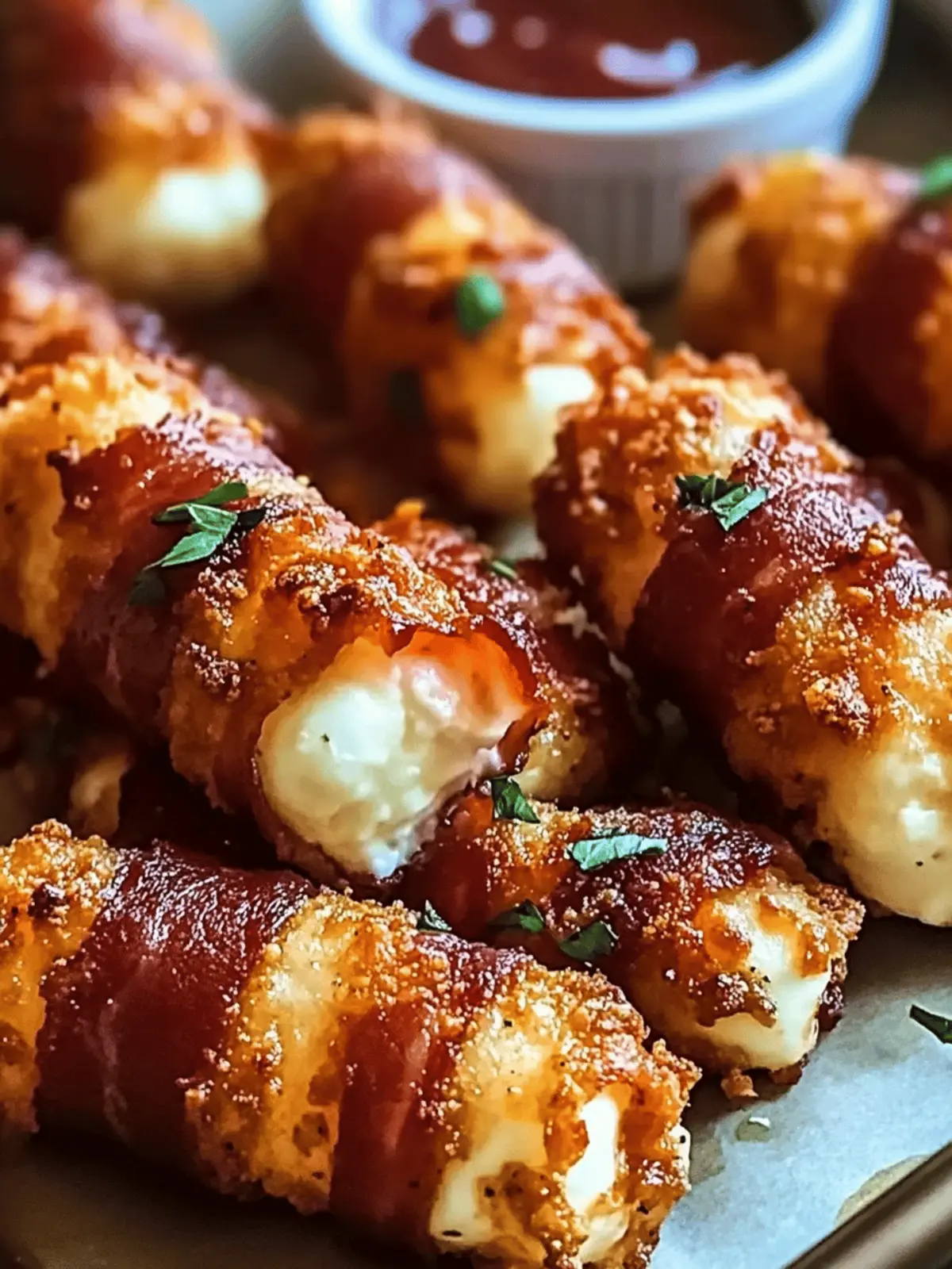 Nashville Hot Bacon Wrapped Mozzarella Sticks for Epic Snacking 4 Nashville Hot Bacon Wrapped Mozzarella Sticks