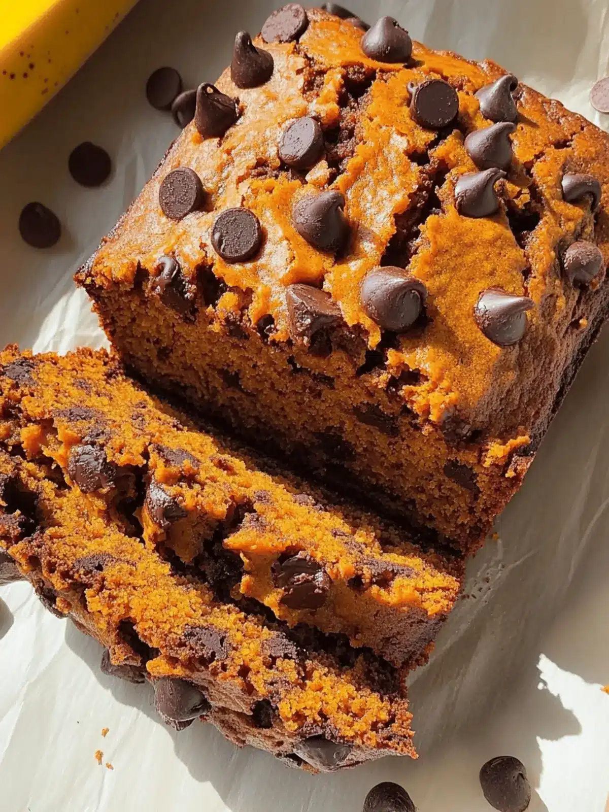 Pumpkin Banana Chocolate Chip Bread Recipe