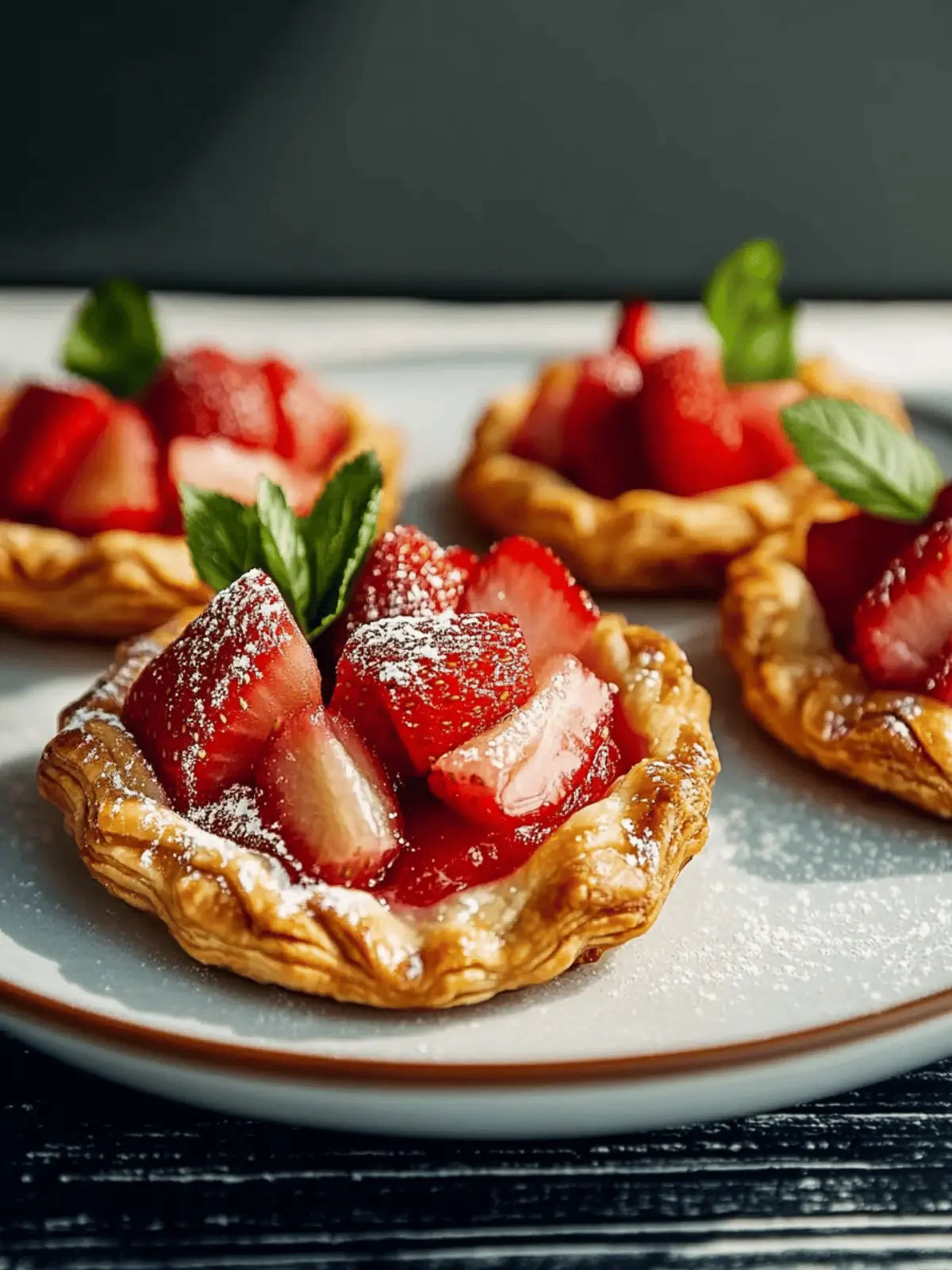 Mini Strawberry Rhubarb Galettes: Sweet-Tart Delight Awaits 4 Mini Strawberry Rhubarb Galettes
