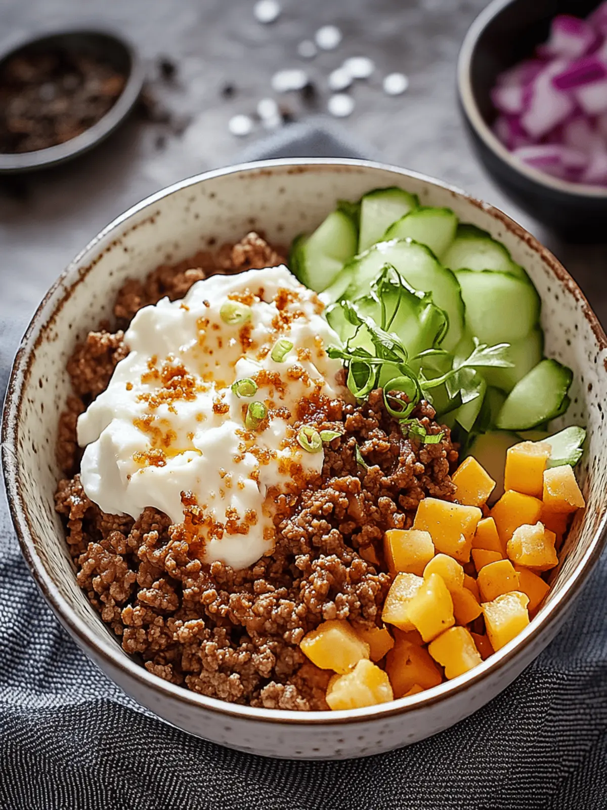 Cheese Bowl with Ground Beef