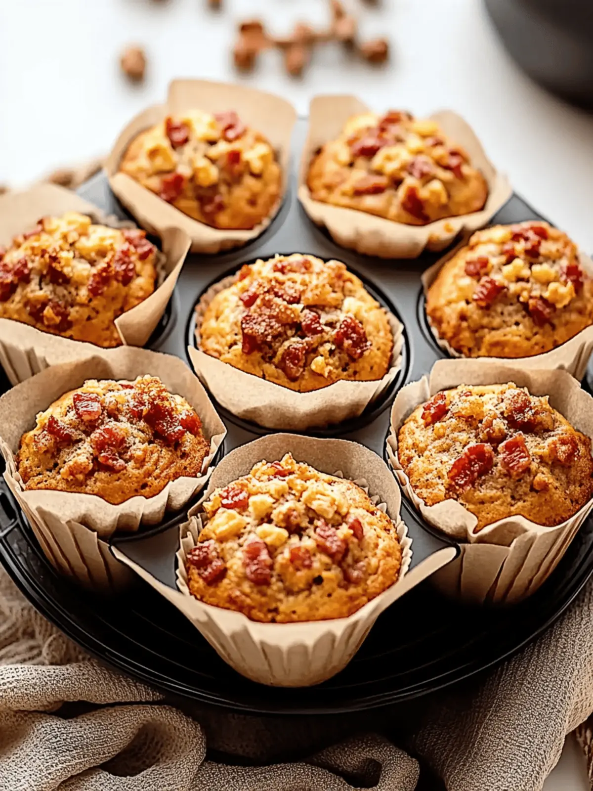 Maple Bacon Muffins with Brown Sugar Topping Bliss Awaits 4 Maple Bacon Muffins with Brown Sugar Topping