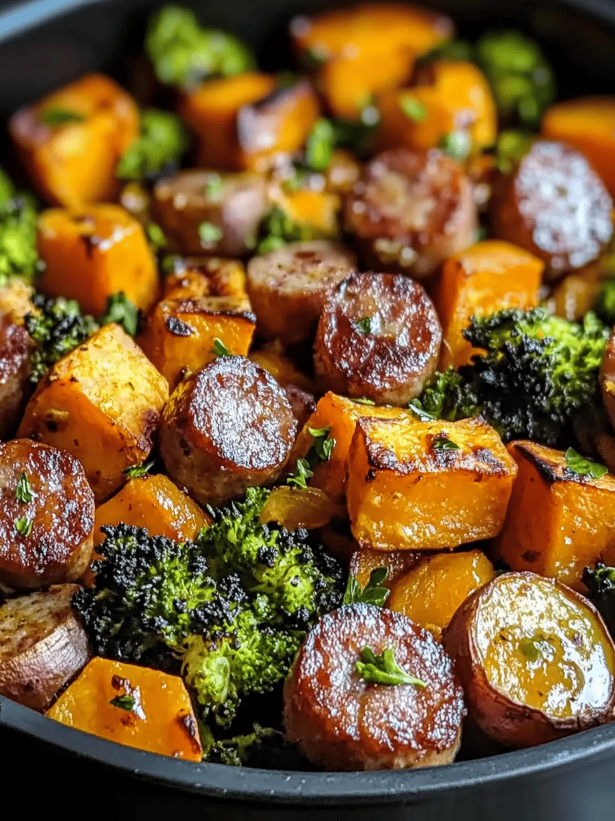 Honey Garlic Sausage Sweet Potatoes