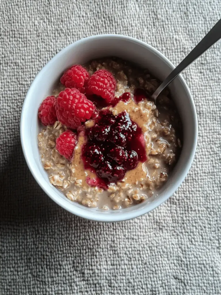 Peanut Butter & Jelly Stovetop Oatmeal
