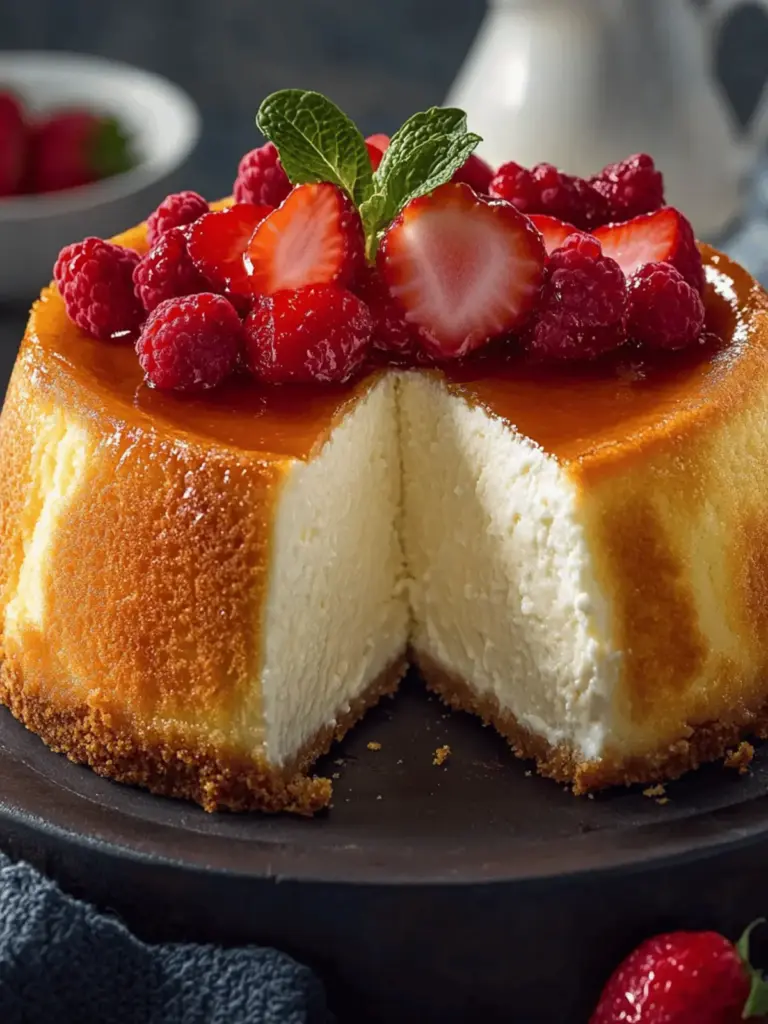 Cheesecake with a Tender Pound Cake Center