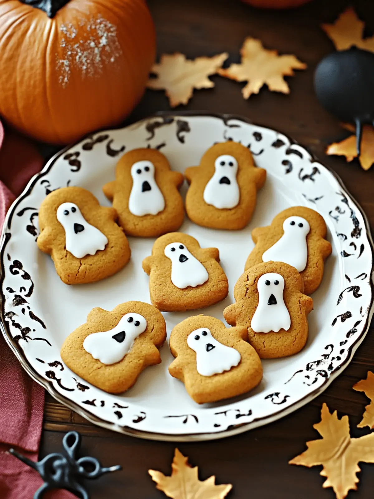 Haunted Harvest: Spooky Ghost Brown Butter Pumpkin Cookies