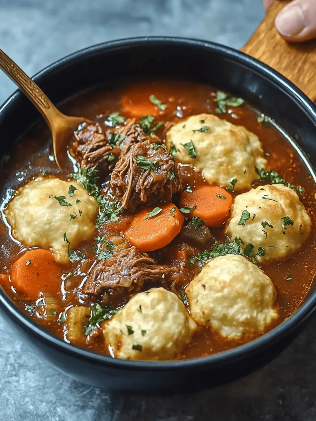 Slow Cooker Beef Stew with Dumplings