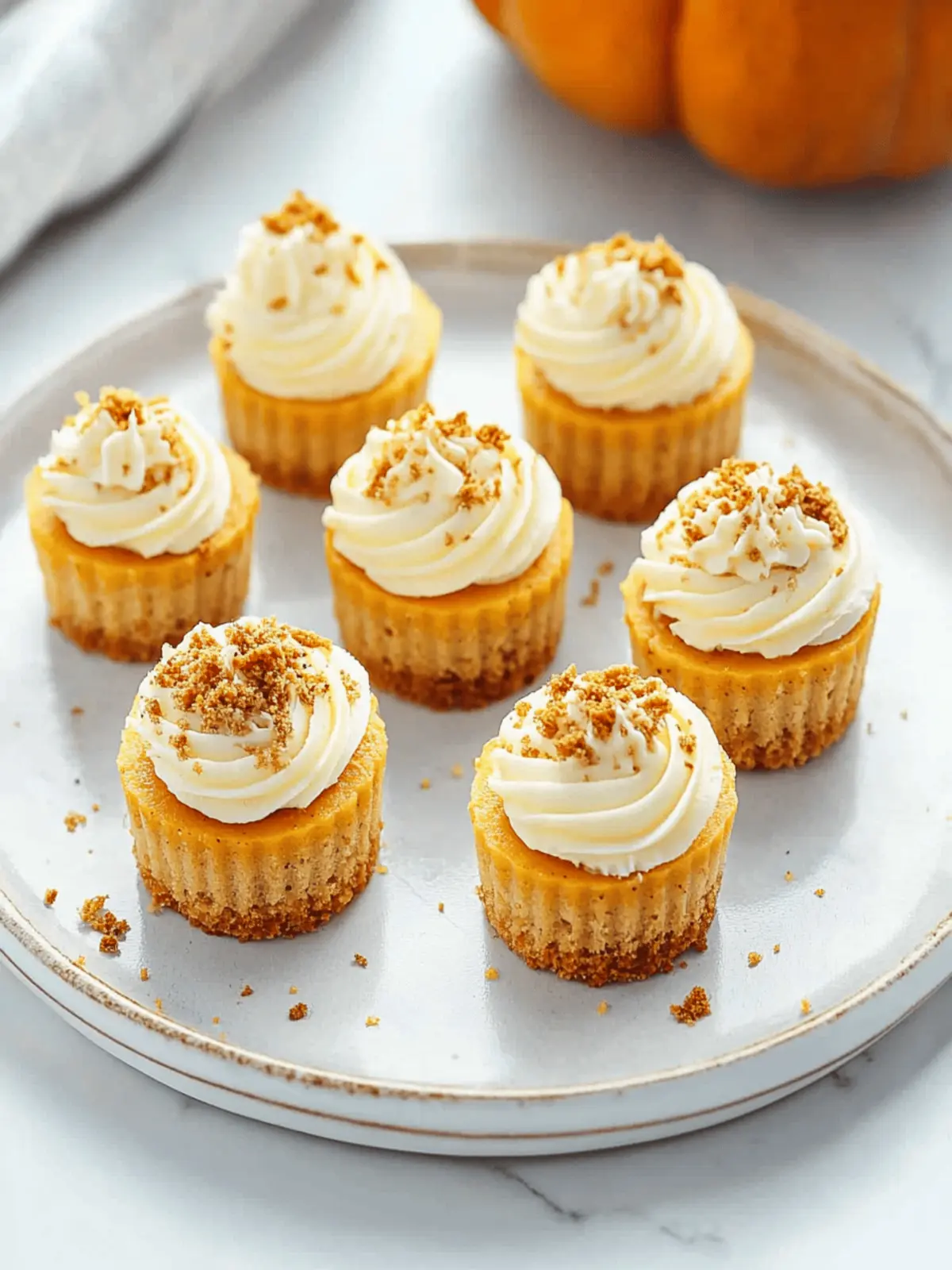 Mini Pumpkin Cheesecakes