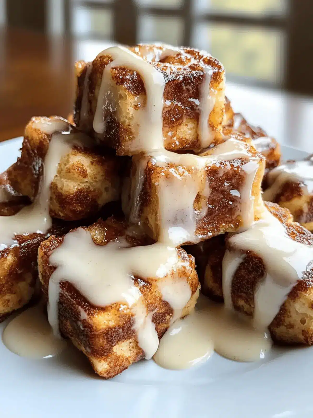 Cinnamon Roll French Toast bites