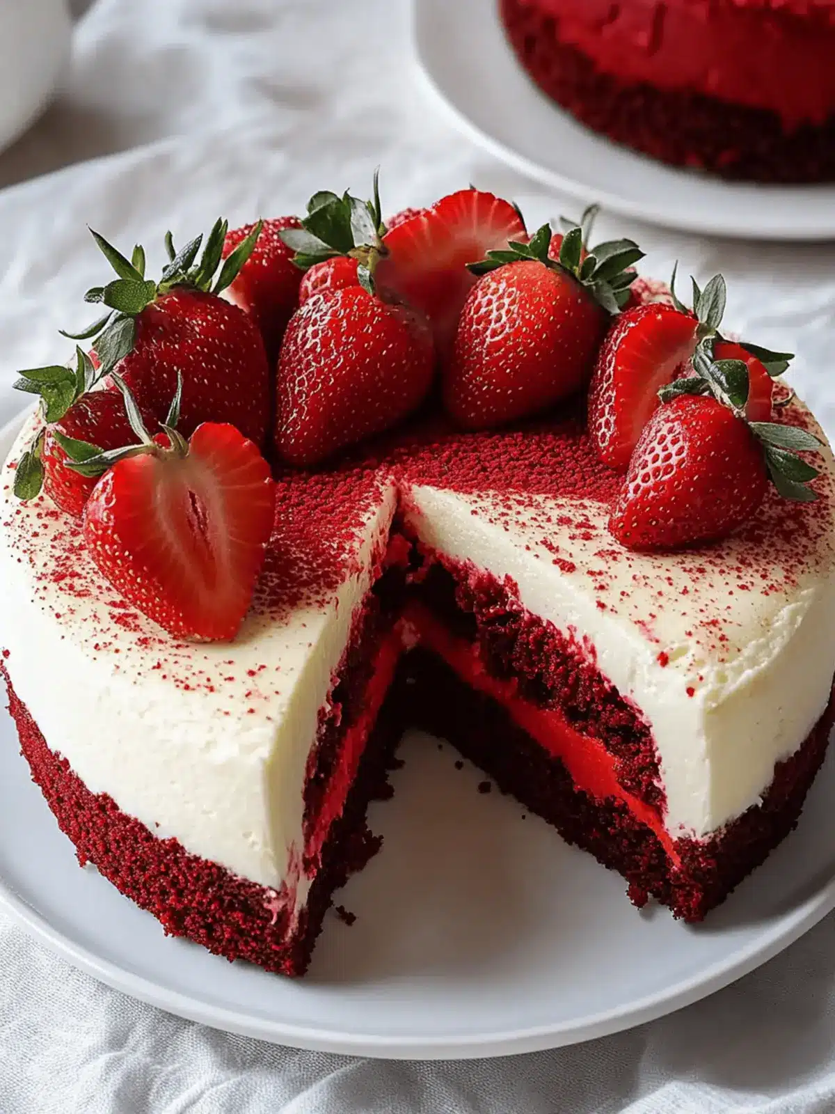 Decadent Red Velvet Strawberry Cheesecake to Impress Your Guests 4 Red Velvet Strawberry Cheesecake
