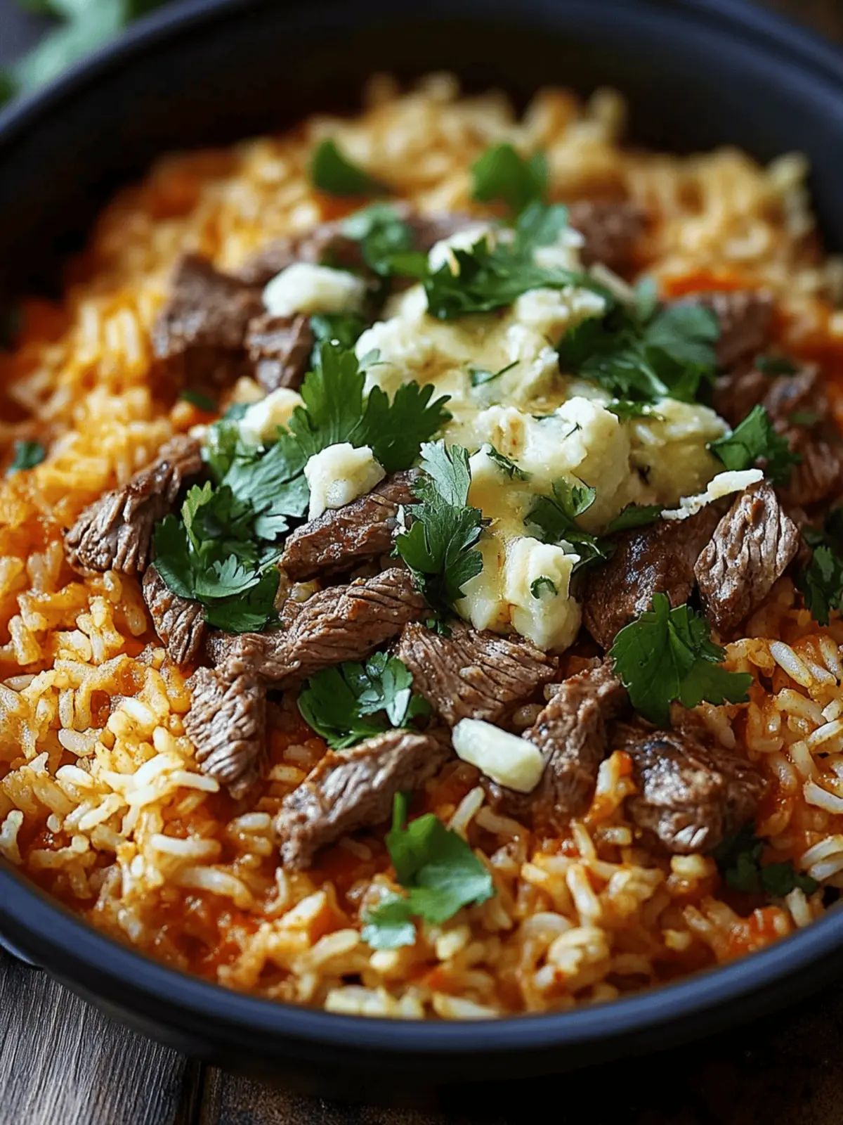 Steak & Queso Rice