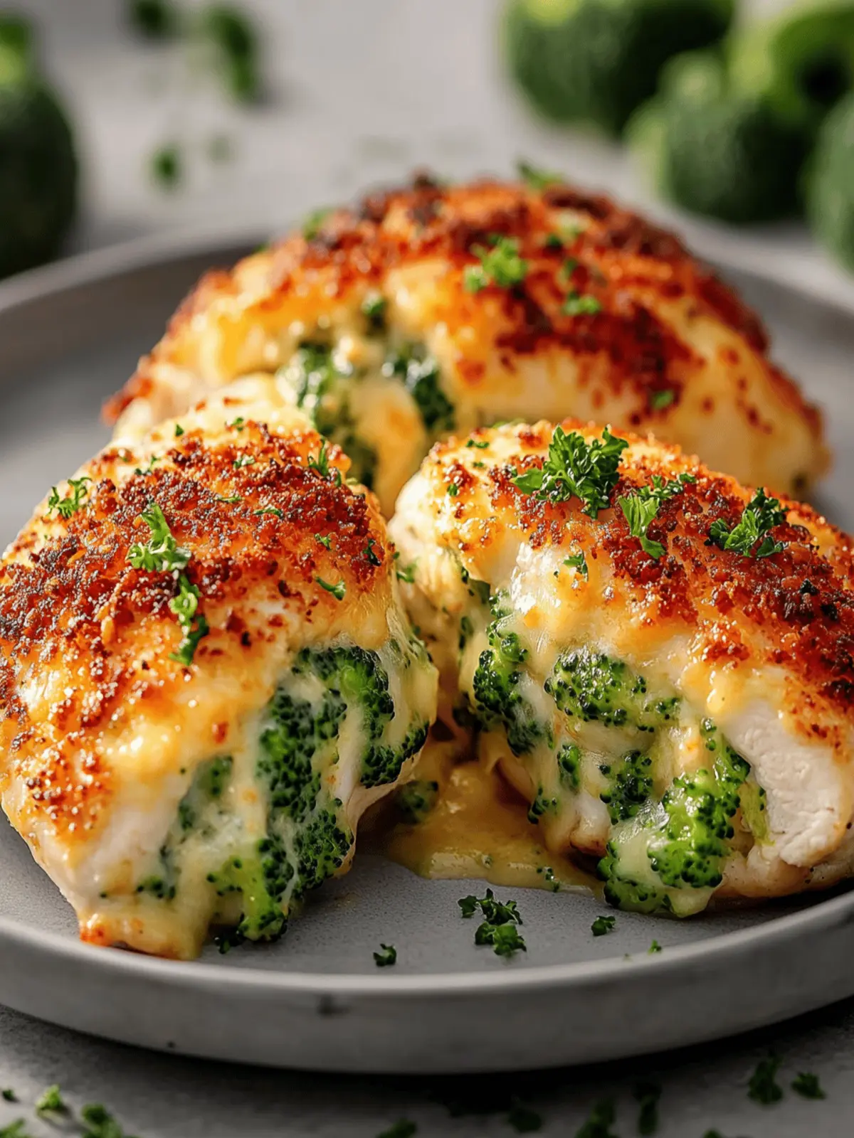 Broccoli Cheese Stuffed Chicken