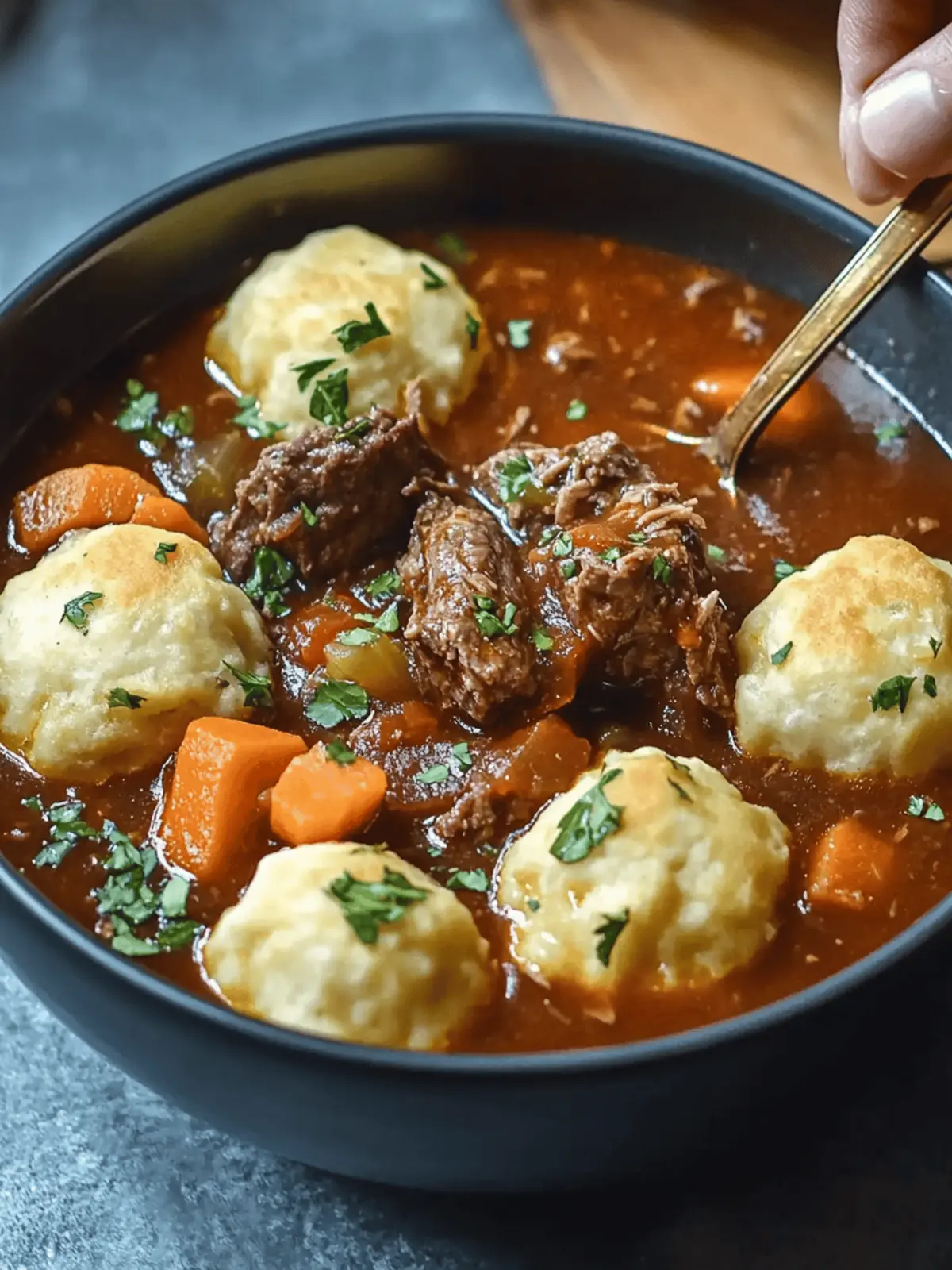 Slow Cooker Beef Stew with Dumplings