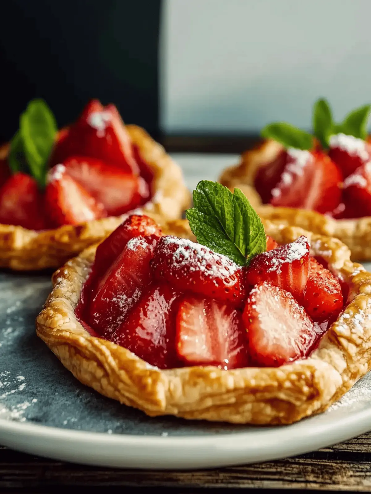 Mini Strawberry Rhubarb Galettes: Sweet-Tart Delight Awaits 2 Mini Strawberry Rhubarb Galettes