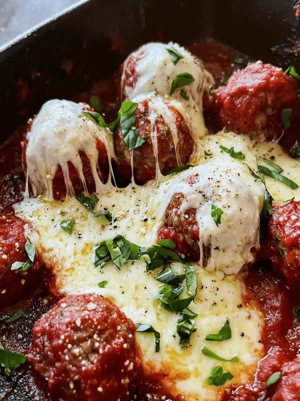 Smoked Meatballs with Burrata Cheese