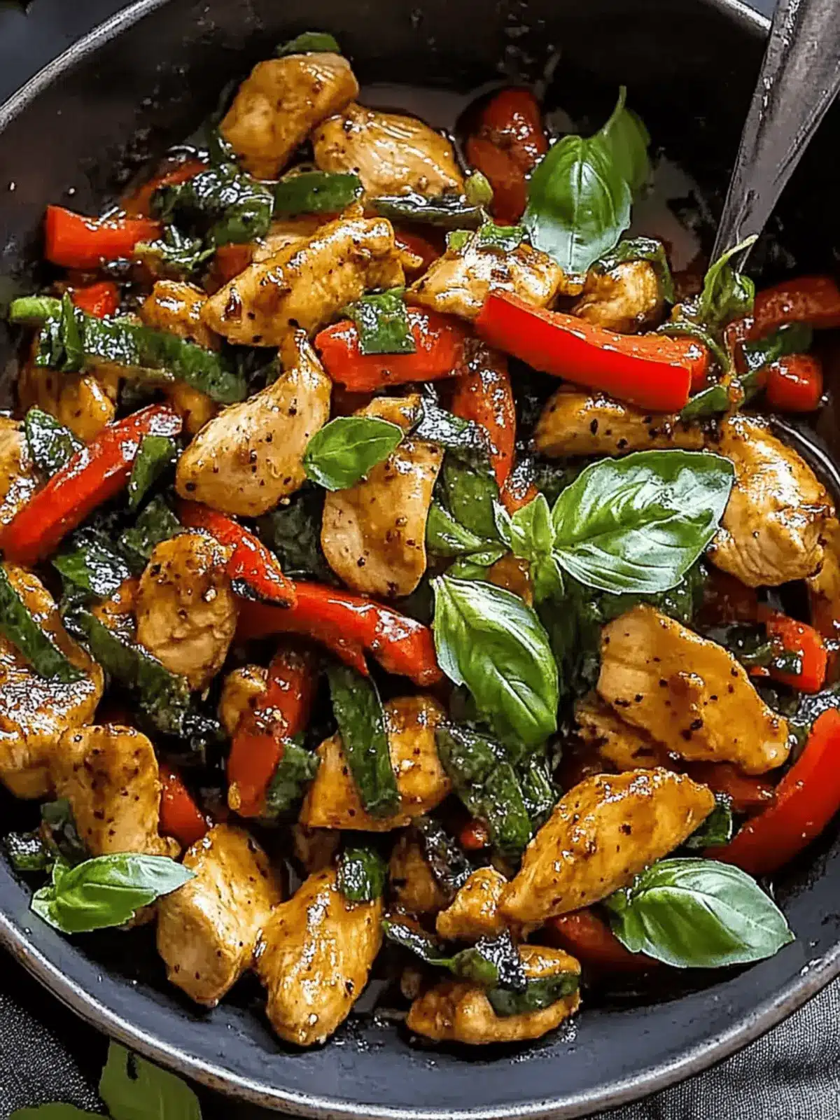 Black Pepper Jalapeño Basil Chicken Stir Fry