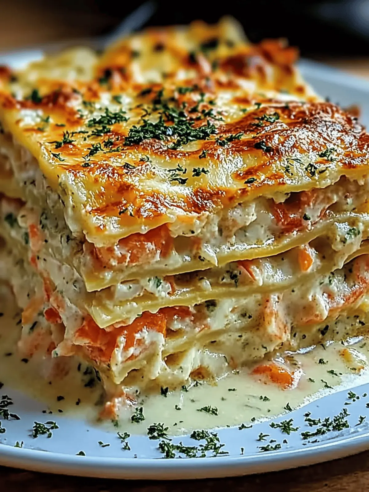 Seafood Lasagna with Shrimp and Crab