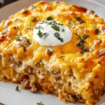 Cheesy Sausage Hashbrown Breakfast Bake